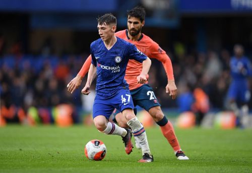 Billy Gilmour in action against Everton