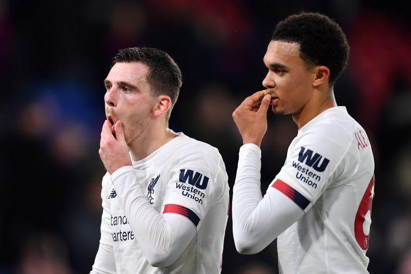 The star Liverool full-backs Andy Robertson and Trent Alexander-Arnold. 