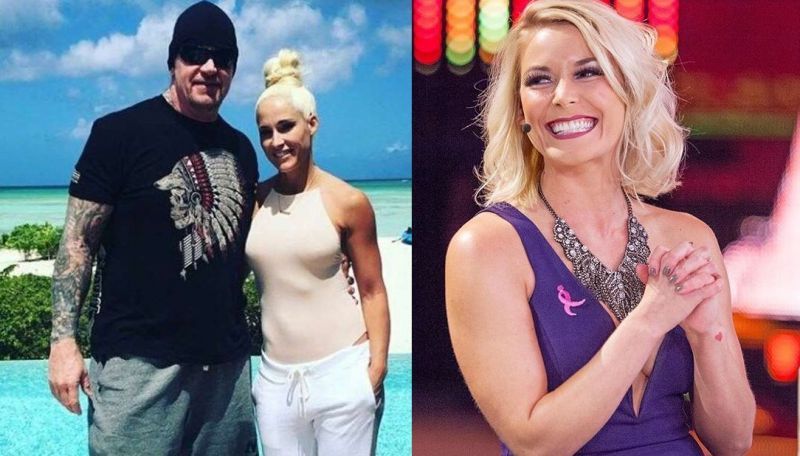 The Undertaker, Michelle McCool, and Renee Young