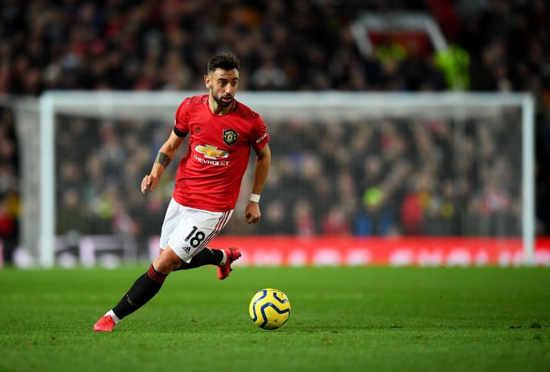 Bruno Fernandes against Wolverhampton Wanderers in the Premier League