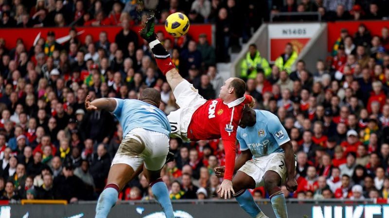 Rooney&#039;s overhead kick against City was voted as the Best Goal of the Premier League&#039;s first two decades