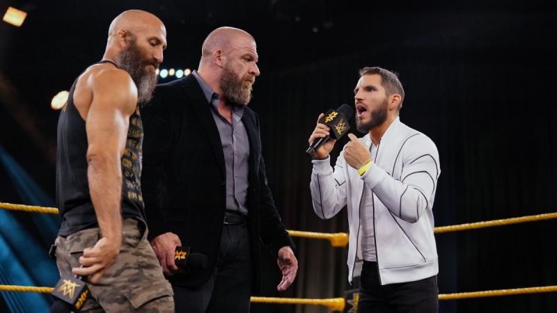 Johnny Gargano, Tommaso Ciampa, and Triple H on tonight&#039;s NXT
