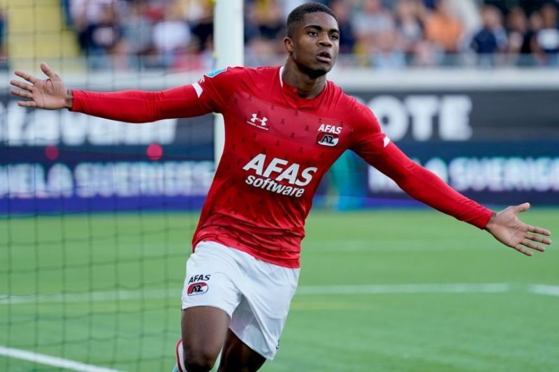 Myron Boadu in action for AZ Alkmaar