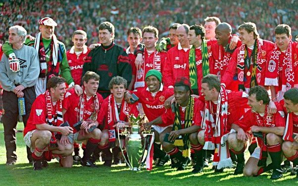 Manchester United were crowned champions in the inaugural Premier League season in 1992-93.