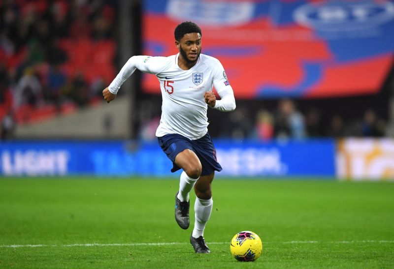 Joe Gomez in action for England