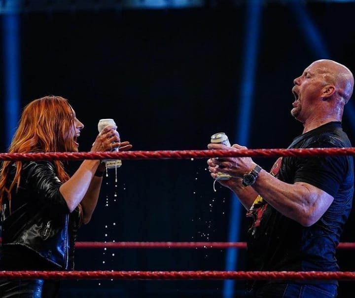 The Man and Stone Cold shared cold beverages this week