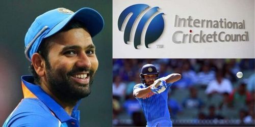  Rohit Sharma trolled the ICC over a tweet they shared featuring some of the greatest players of the pull shot 