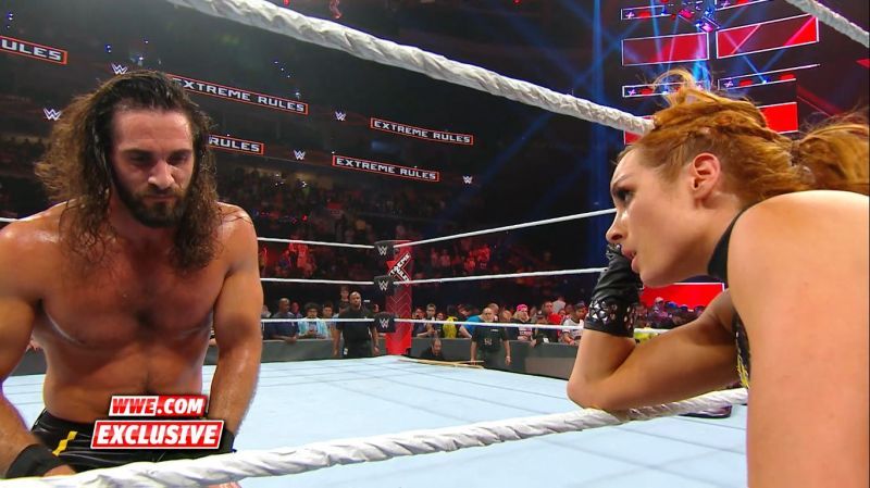 Seth Rollins and Becky Lynch