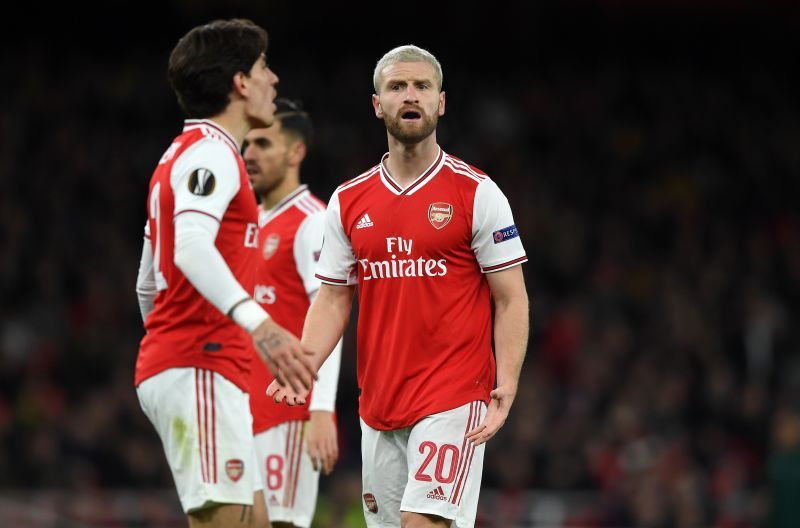 Shkodran Mustafi during a Europa League game against Besiktas.