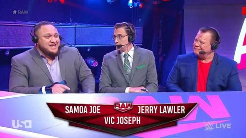 We'll be seeing Samoa Joe behind the announce desk once again tonight.