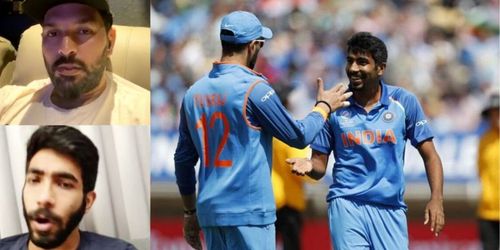 Yuvraj Singh and Jasprit Bumrah