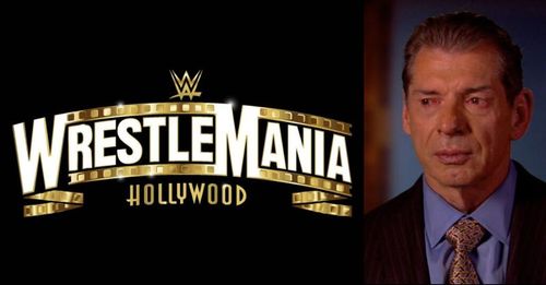 WrestleMania 37 logo/ Vince McMahon.