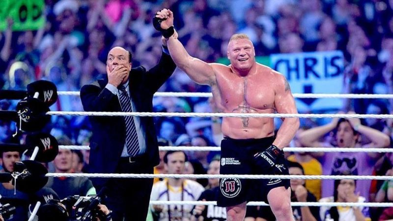 Brock Lesnar in one of the most shocking moments in WWE history