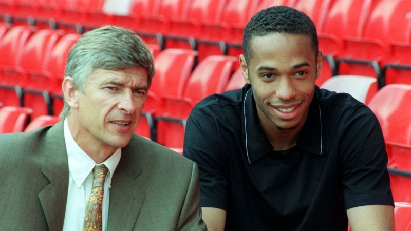 Arsene Wenger (left) with Thierry Henry (right), one of his best signings for Arsenal