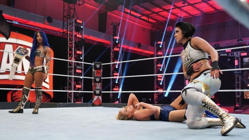 Sasha Banks helped Bayley retain her title on WrestleMania