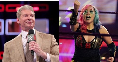 Vince McMahon and Asuka.