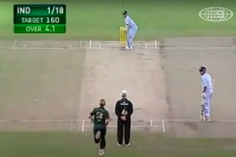 Sachin Tendulkar was out hit-wicket against Brett Lee in the CB series.