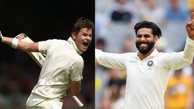 Steven Smith (left) and Ravindra Jadeja (right)