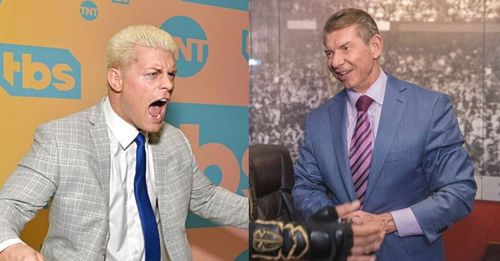 Cody Rhodes of AEW; WWE Chairman Vince McMahon