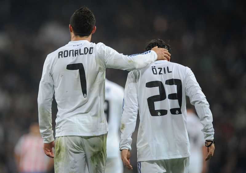 Cristiano Ronaldo and Mesut Ozil at Real Madrid