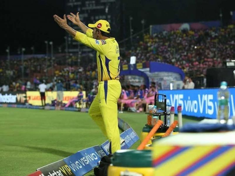 MS Dhoni lost his cool in a match against RR during IPL 2019