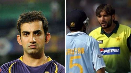 Gautam Gambhir (L) has reacted to Afridi's allegations