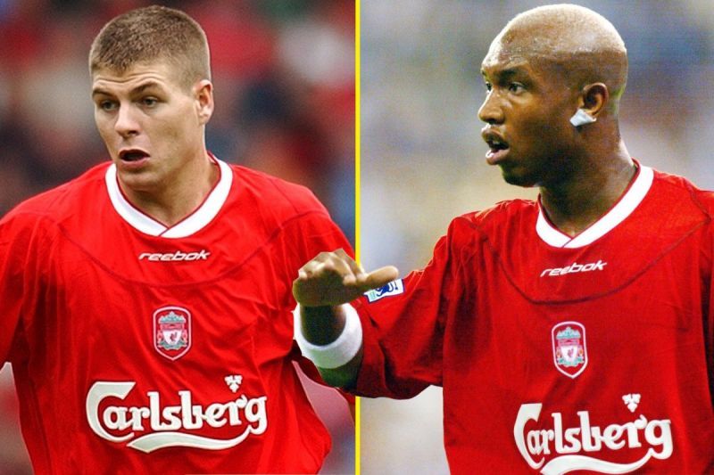 Steven Gerrard and El Hadji Diouf