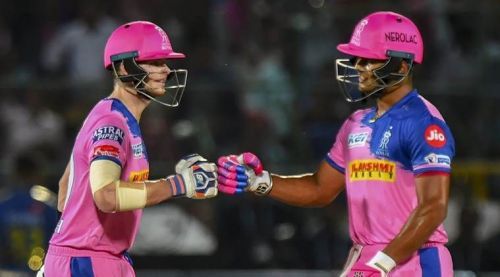 Riyan Parag batted with Steve Smith at the Rajasthan Royals