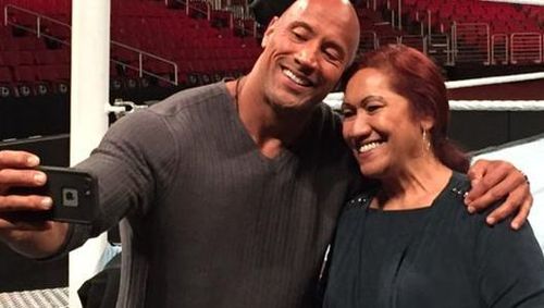 The Rock with his mother