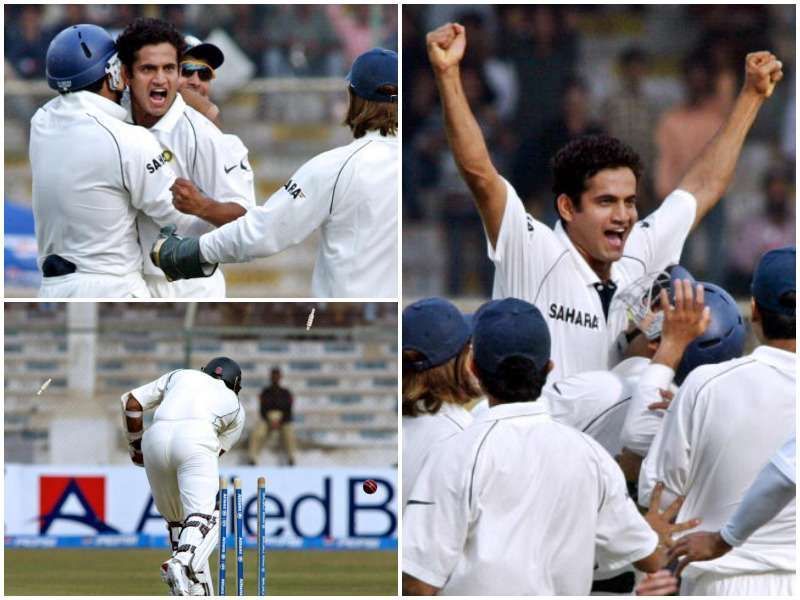 Irfan Pathan reduced Pakistan to 0/3 at the end of the first over of the 2006 Test in Karachi.