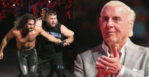 Seth Rollins and Kevin Owens; Ric Flair