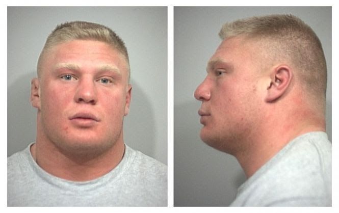 Brock Lesnar&#039;s 2001 mugshot