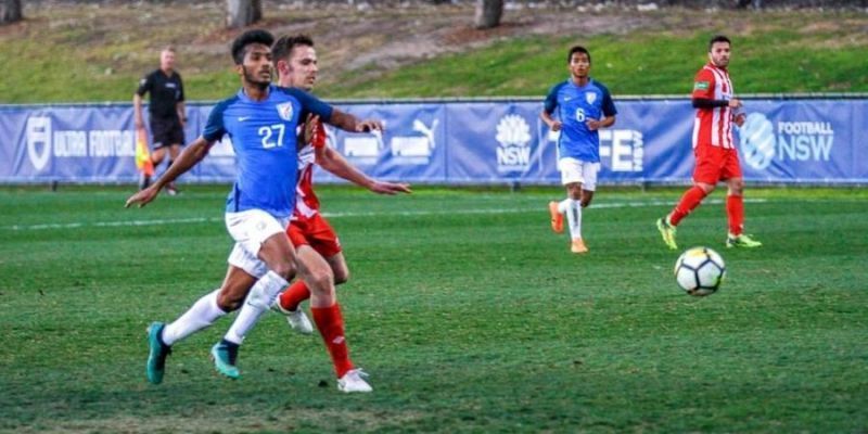 Farukh Choudhary with India U23.