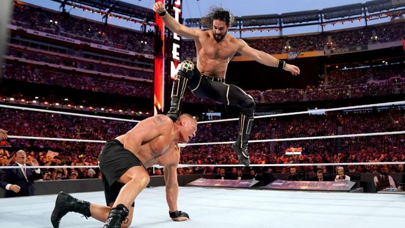 Rollins beat Lesnar at last year's 'Mania to claim the Universal Championship