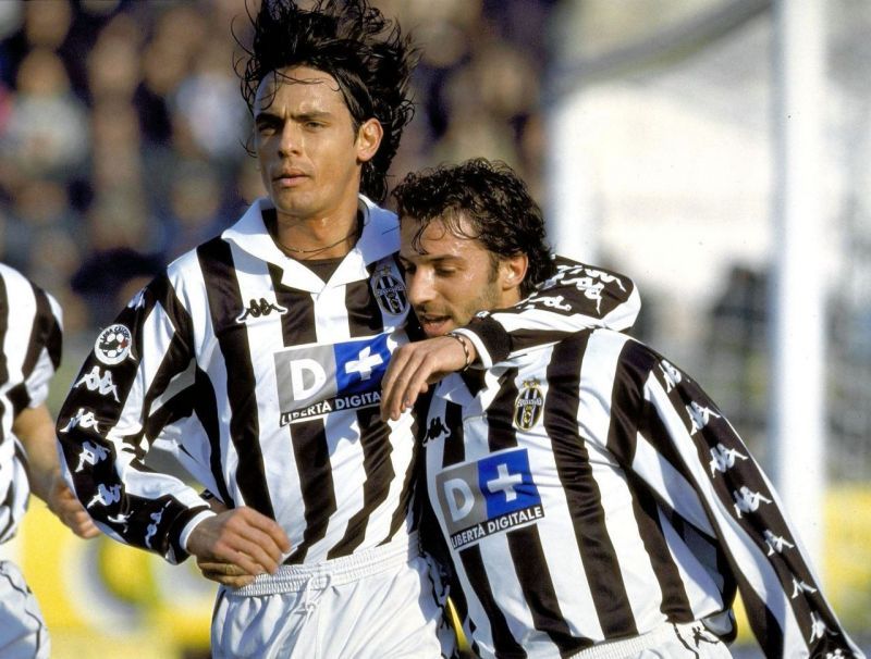 Filippo Inzaghi and Alessandro Del Piero