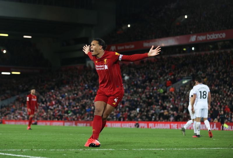 Virigl van Dijk during a Premier League game this season