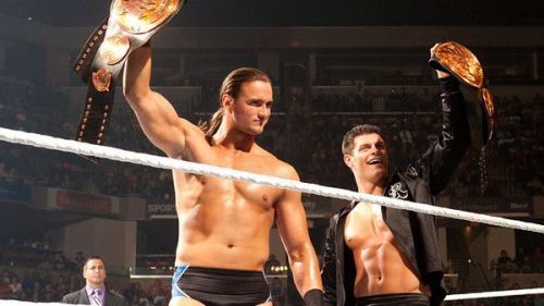 Drew McIntyre and Cody were briefly tag champs