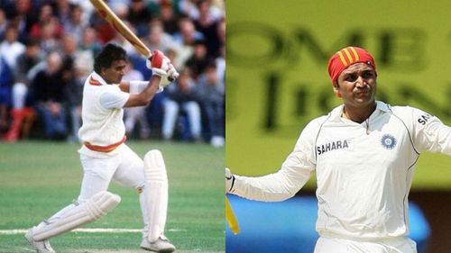 Sunil Gavaskar (left) and Virender Sehwag (right) are two of India's greatest openers