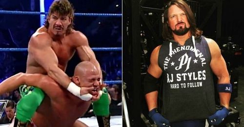 Kurt Angle and Eddie Guerrero; AJ Styles