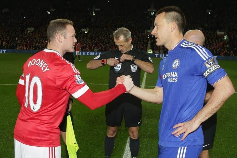 England teammates Wayne Rooney and John Terry played for different Premier League clubs.
