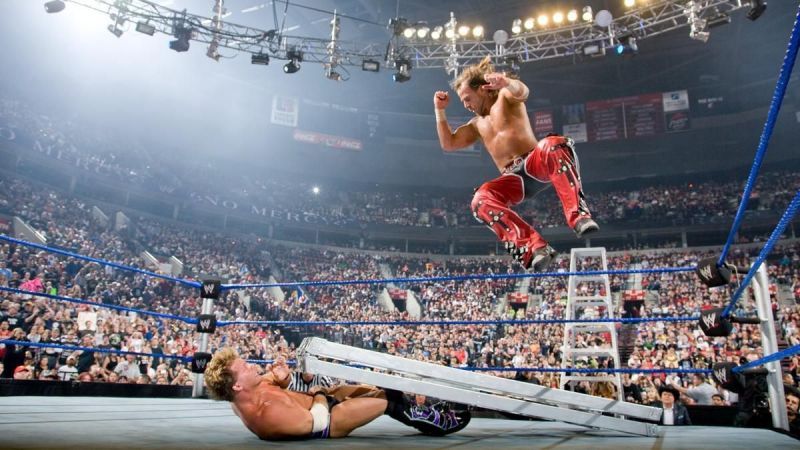 Shawn Michaels flies in his trilogy bout with Chris Jericho at No Mercy 2008
