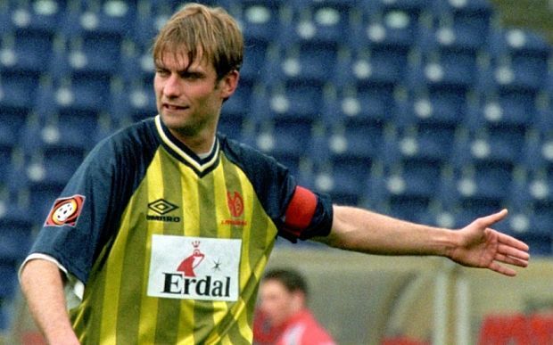 Jurgen Klopp in his playing days. Credits: The Telegraph