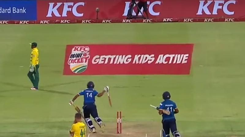 Asela Gunaratne miscalculated, and started celebrating Sri Lanka’s win, with one run still required.