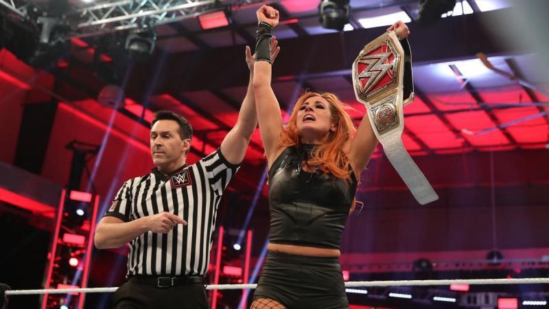 Becky Lynch somehow managed to retain her RAW Women&#039;s Championship at WrestleMania 36