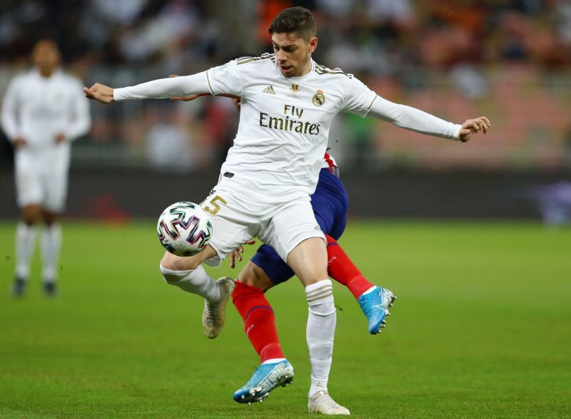 Federico Valverde in action against Atletico Madrid.