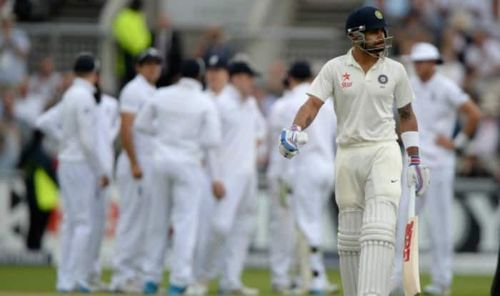 Virat Kohli averaged only 13.40 in five Tests against England in 2014