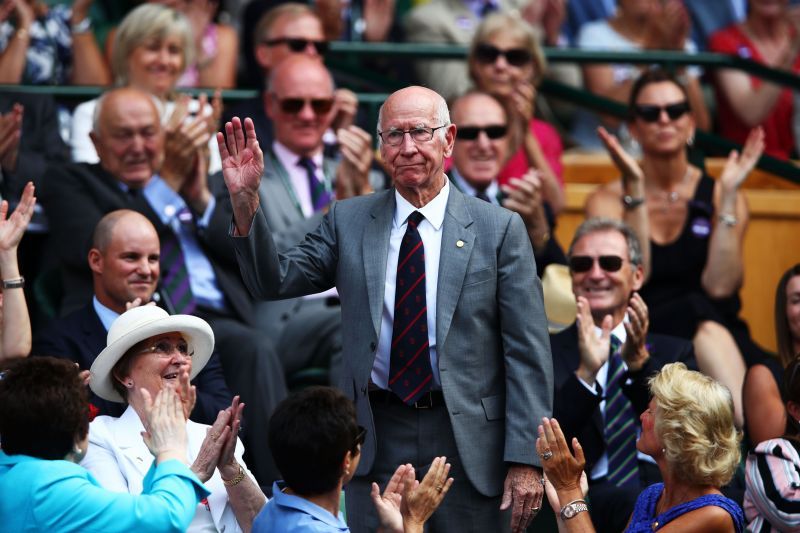 Bobby Charlton at Wimbledon.