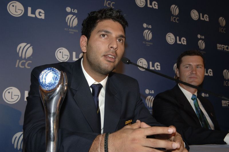 Yuvraj Singh (left)