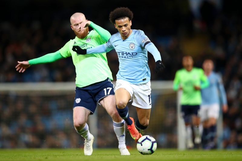 Leroy Sane during a Premier League game