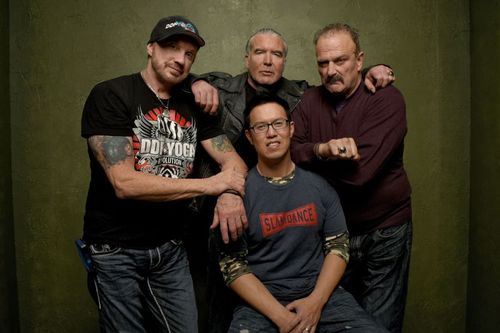 Jake "The Snake" Roberts with Diamond Dallas Page, Scott Hall and director Steve Yu at the 2015 Sundance Film Festival